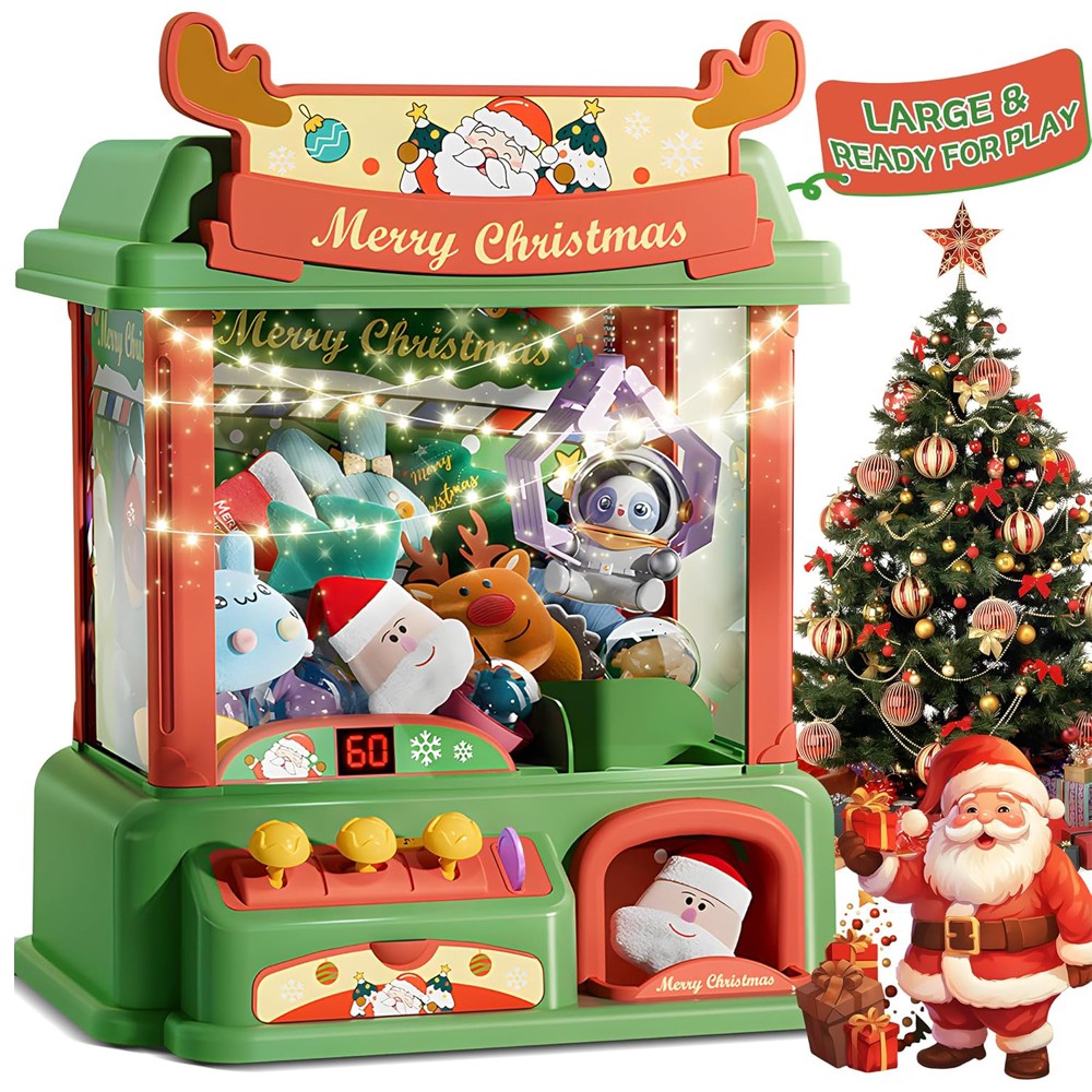 Arcade Game Vending Machine - เครื่องจับเล็บสำหรับเด็กเครื่องเกมอาเขตของเล่นลูกกวาดเครื่องจำหน่ายสินค้าขนาดเล็กมีเสียงเบาของขวัญคริสต์มาสวันเกิด