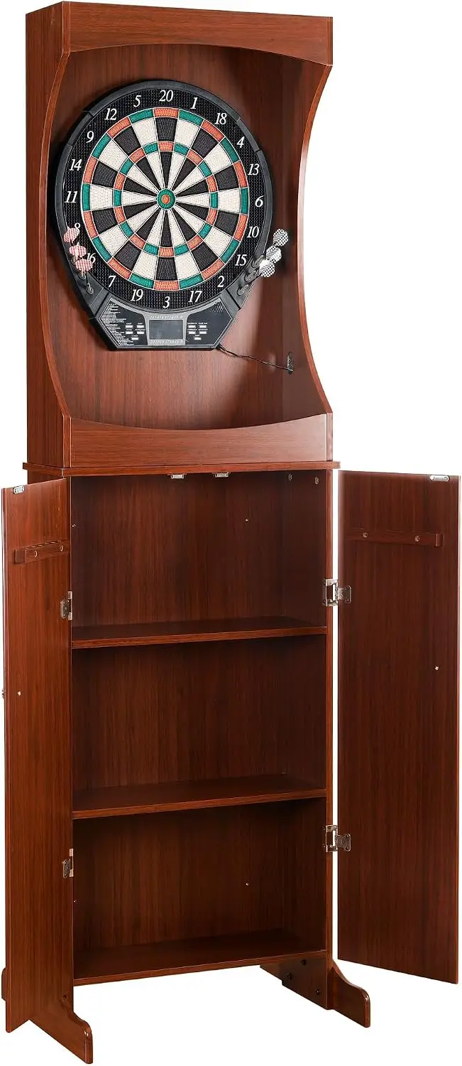 Electronic Dartboard Cabinet - ชุดตู้เก็บกระดานปาลูกดอกไฟฟ้า Outlaw - กระดานปาลูกดอกไฟฟ้าขนาด 81 นิ้วพร้อมตู้เก็บ
