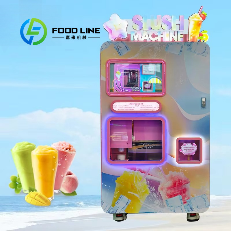 Slushie Machine Vending - เครื่องขายสเลอชีแบบปรับได้ ตั้งค่าสัดส่วนน้ำเชื่อมผสมน้ำได้อย่างยืดหยุ่น ปรับระดับความหวานได้ตามความต้องการ