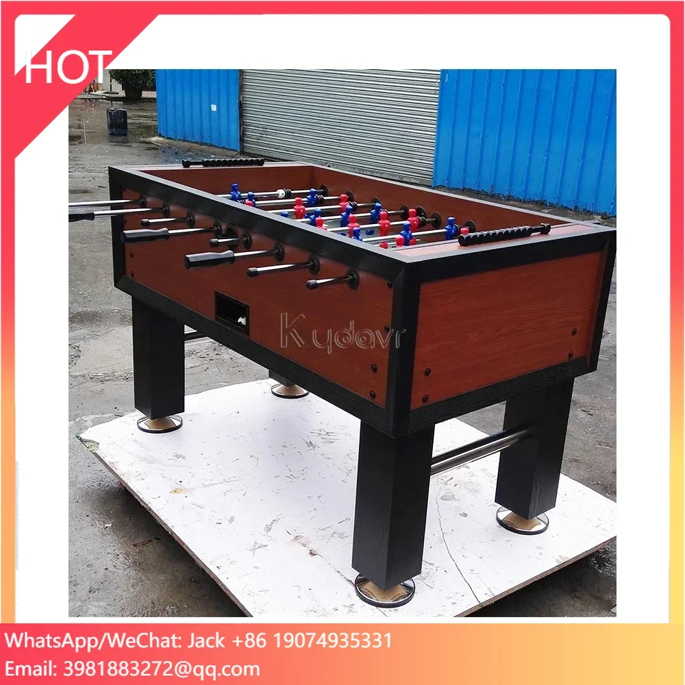 Foosball Table Commercial - โต๊ะฟุตบอลมินิแบบมือหมุน สำหรับเล่นในร่มและกลางแจ้ง ดีไซน์ทันสมัย หรูหรา ระดับมืออาชีพ เหมาะสำหรับใช้ในเชิงพาณิชย์