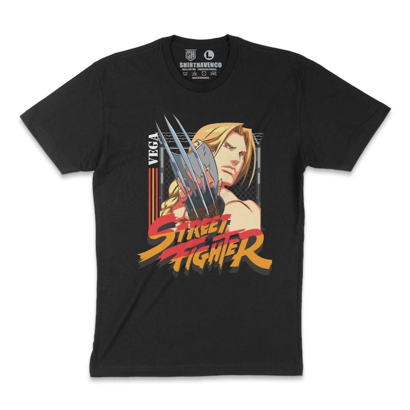 Arcade Vegas - 00012730 # A-Vega เสื้อยืดสตรีทไฟท์เตอร์ Tee Retro