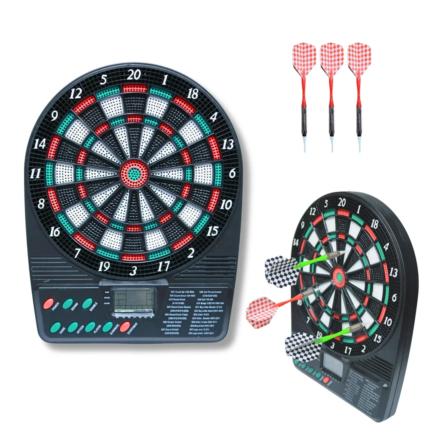 Electronic Dartboard Cabinet - กระดานปาลูกดอกอิเล็กทรอนิกส์แบบพกพา - ดีไซน์ติดผนังและตั้งโต๊ะ - เกมปาลูกดอกดิจิตอลขนาดเล็กสำหรับงานปาร์ตี้ครอบครัว