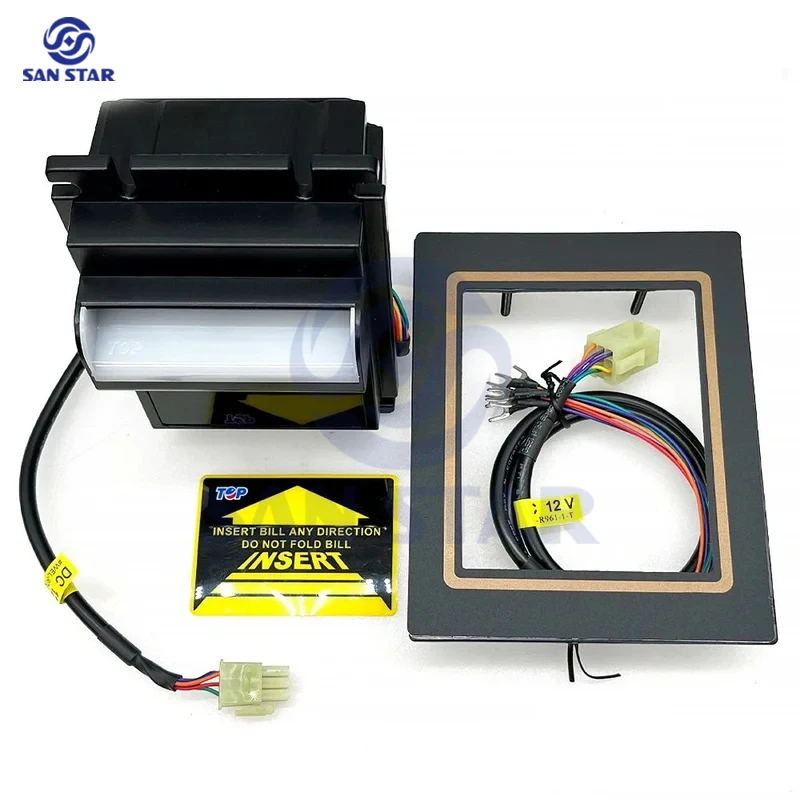 Arcade Game Vending Machine - TOP TB74 TB77 Bill Acceptorไม่มีกล่องDC12VสัญญาณชีพจรTableroเกมอาเขตเครื่องหยอดเหรียญตกปลาPinballอะไหล่