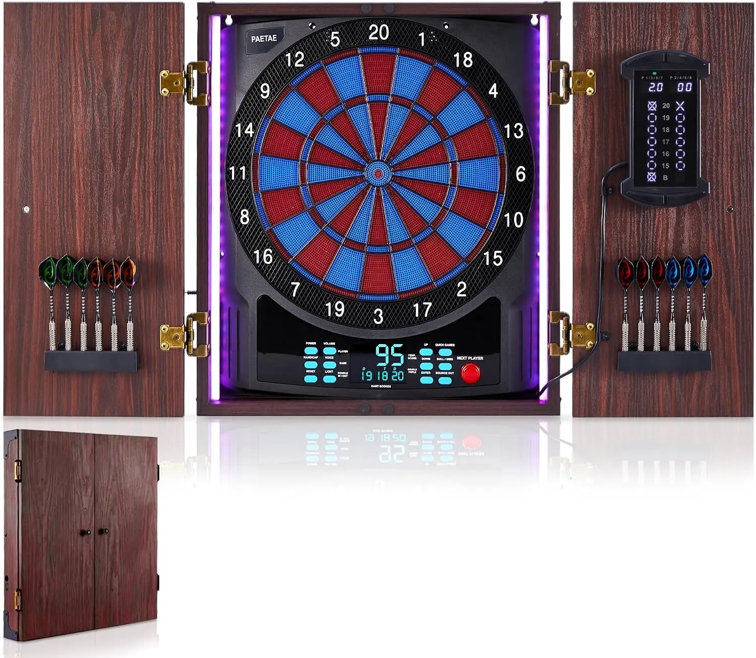 ตู้เก็บลูกดอกอิเล็กทรอนิกส์พร้ - Electronic Dartboard Cabinet บทวิจารณ์และราคา