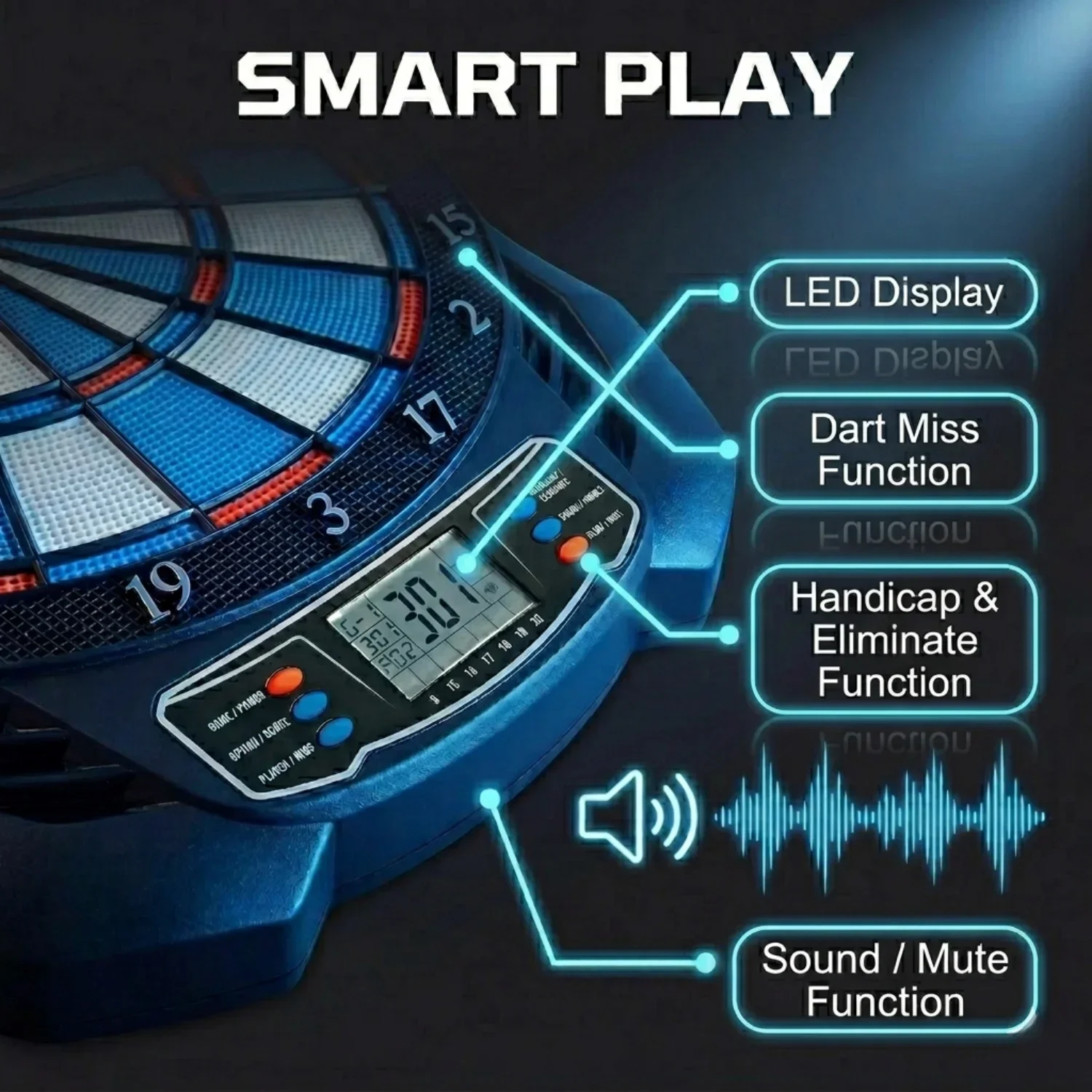 กระดานปาลูกดอกอิเล็กทรอนิกส์ D - Electronic Dartboard Cabinet บทวิจารณ์และราคา