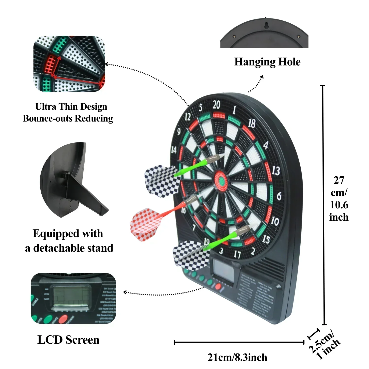 กระดานปาลูกดอกอิเล็กทรอนิกส์แบ - Electronic Dartboard Cabinet บทวิจารณ์และราคา