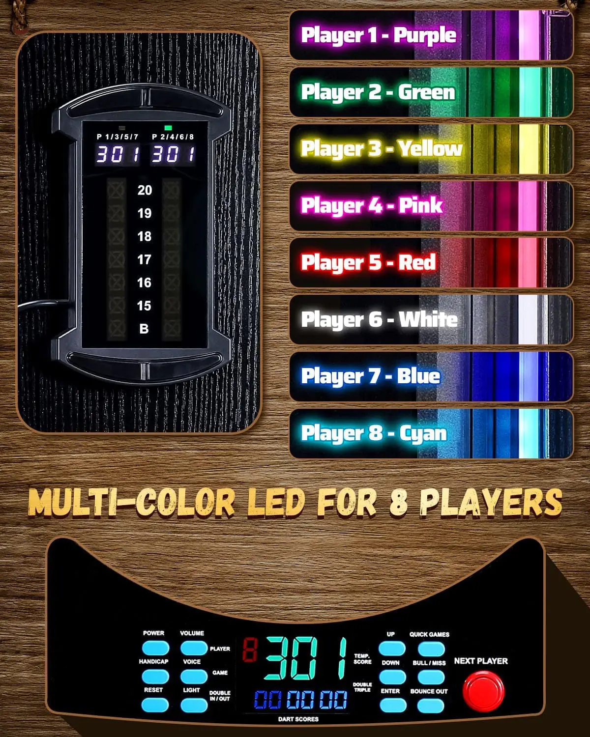 กระดานปาลูกดอกอิเล็กทรอนิกส์,  - Electronic Dartboard Cabinet บทวิจารณ์และราคา