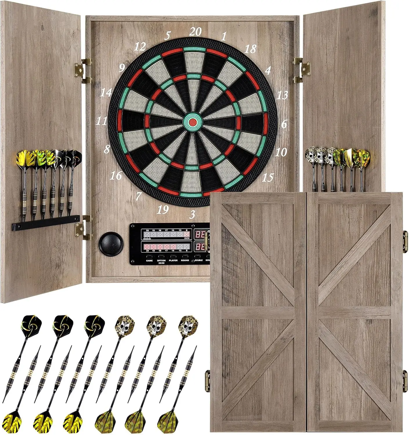 กระดานปาลูกดอกอิเล็กทรอนิกส์,  - Electronic Dartboard Cabinet บทวิจารณ์และราคา